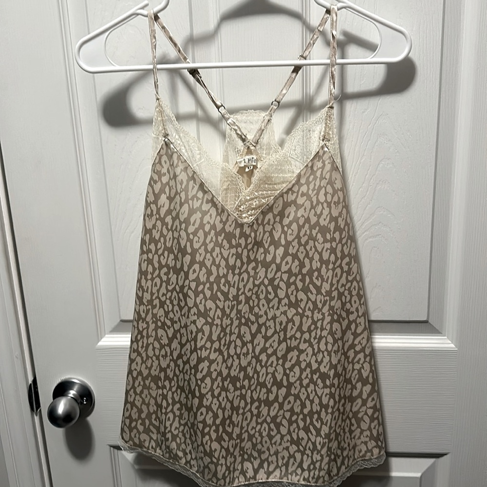 La Miel animal print tank top